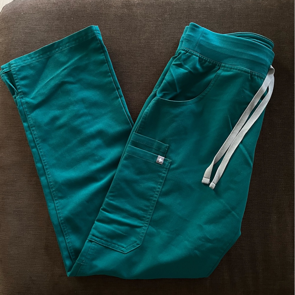 Fig Scrub Pants - Hunter Green, size Small